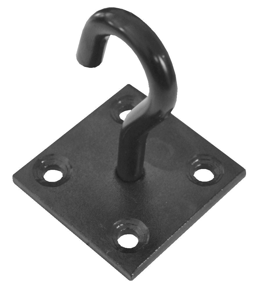 Black Epoxy Coated Hook on Plate