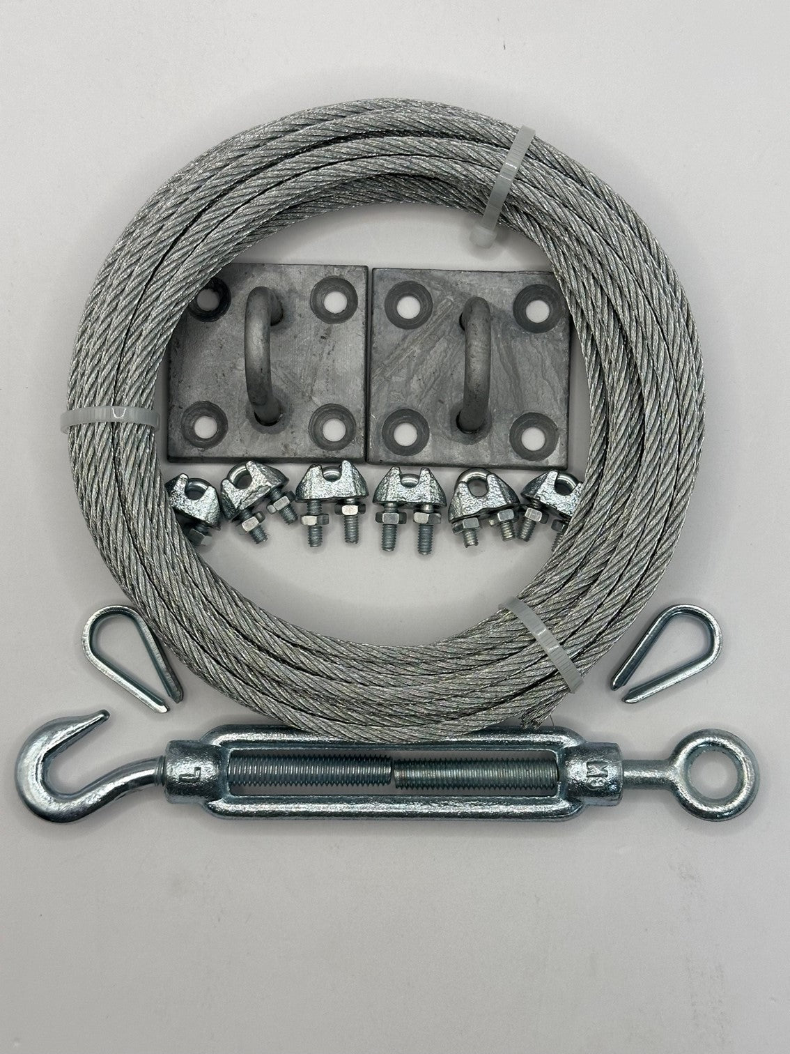 Stainless Steel Catenary Wire Rope Kit - Small Eye Plate Kit - 5m