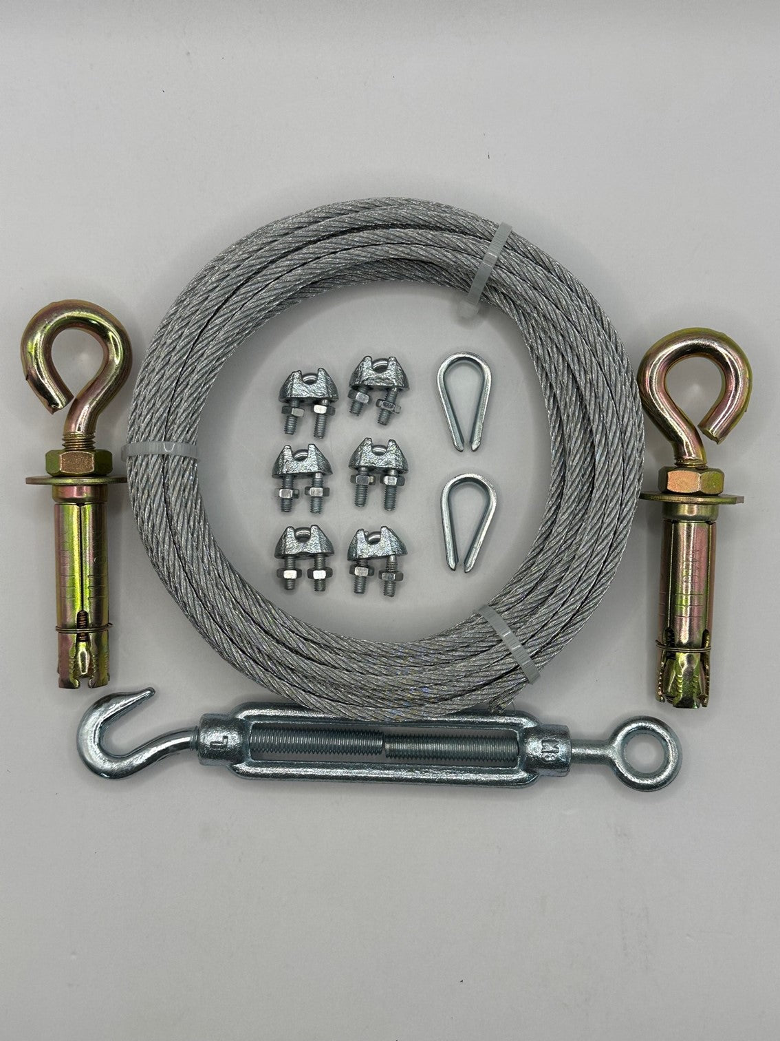 Catenary Wire Rope Kit - Small Eye Bolt Kit - 5m