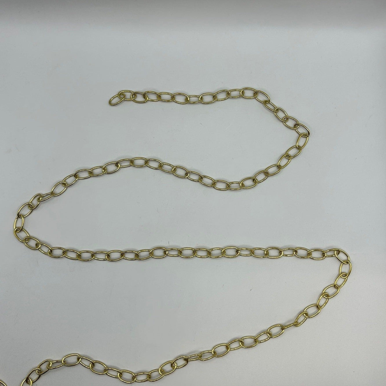 Electro-Brassed Steel Oval Link Chain