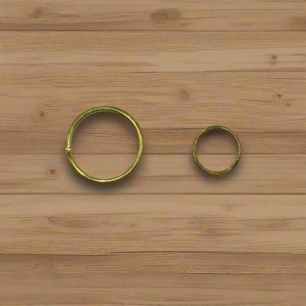 Polished Brass Split Key Rings