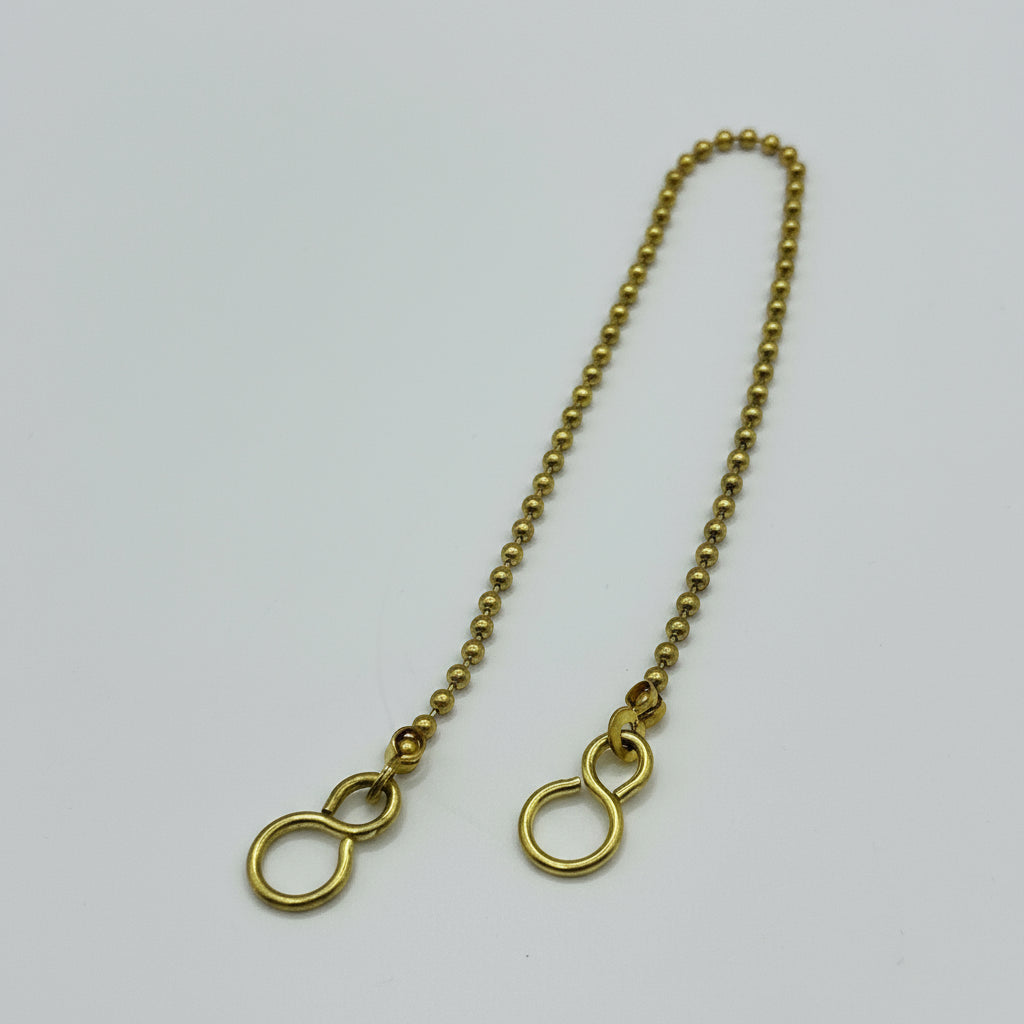 Brass Plated Ball Chain Bath Assembly with hooks