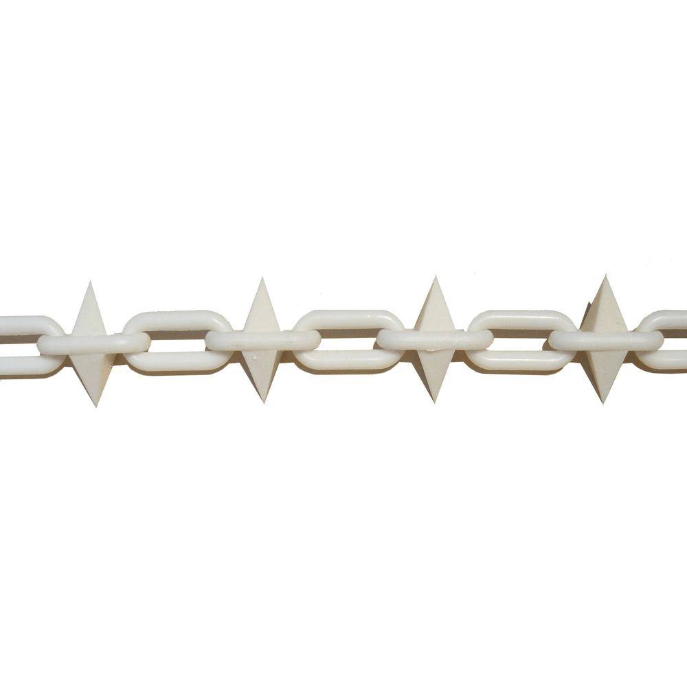 White Plastic Diamond Spiked Chain