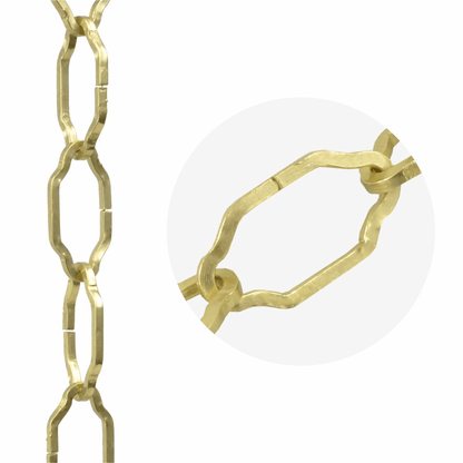 Electro-Brassed Steel Decorative Gothic Chain