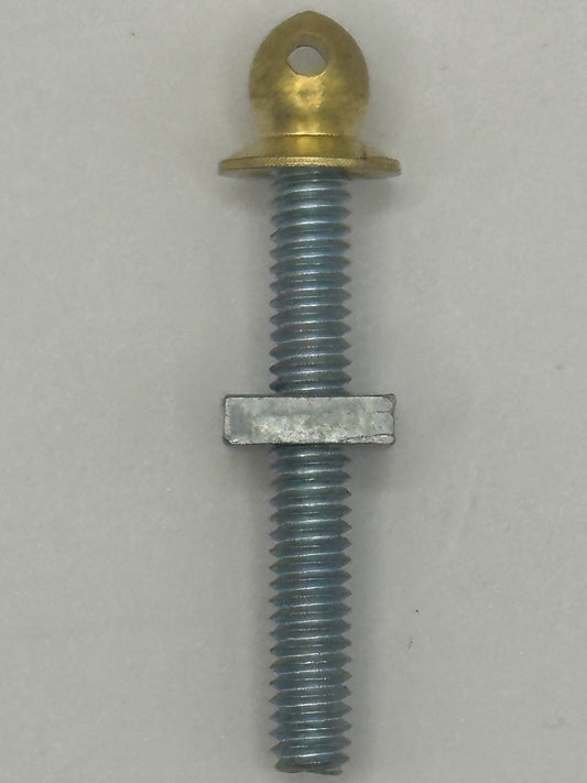 1½" (38mm) Chain Stay and Nut - Polished Brass