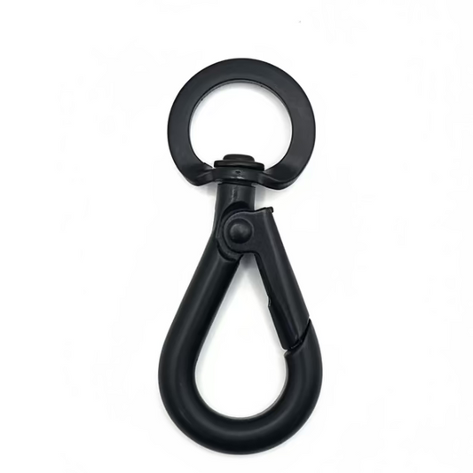 Steel Spring Hooks with Swivel - Black