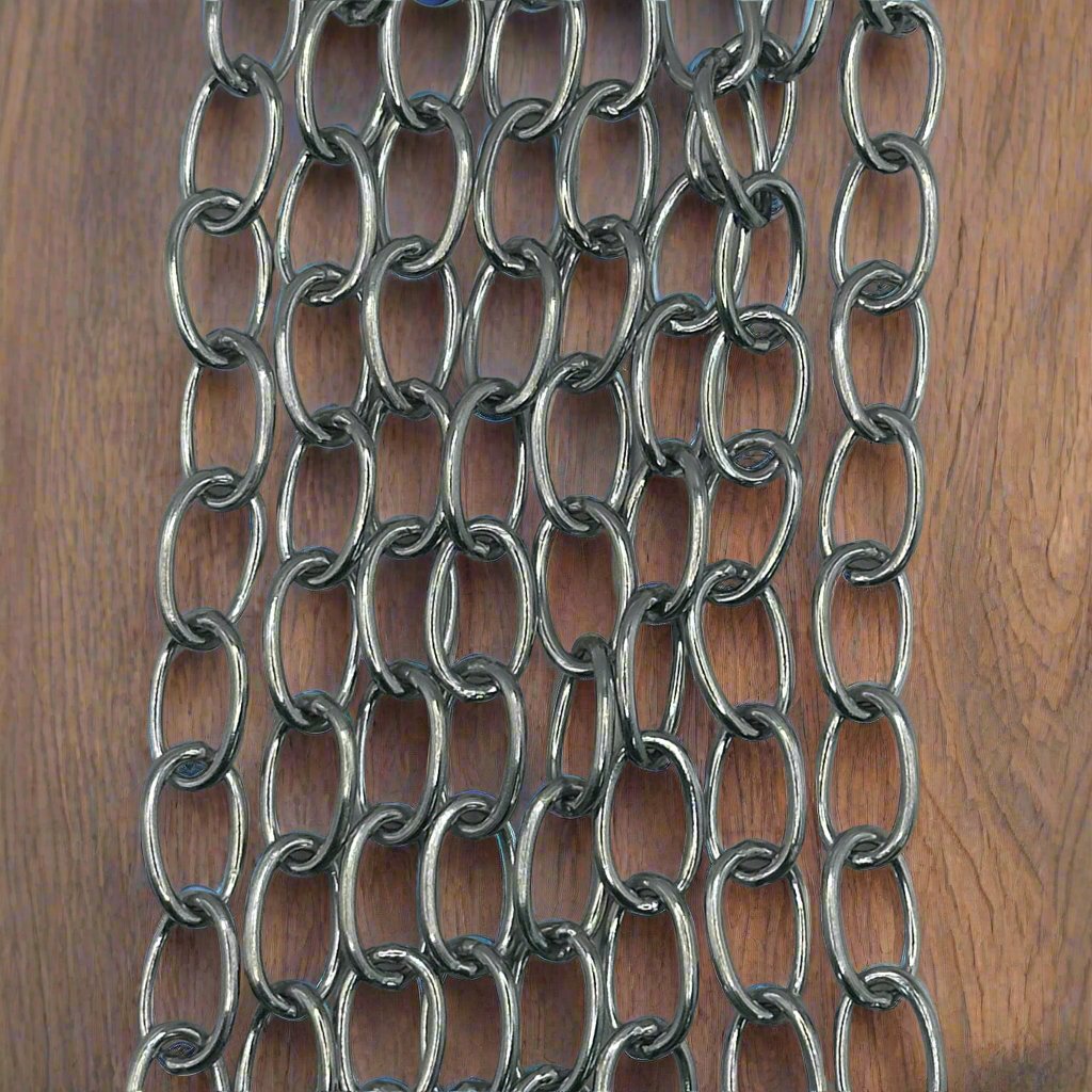 Chrome Plated Brass Oval Link Chain