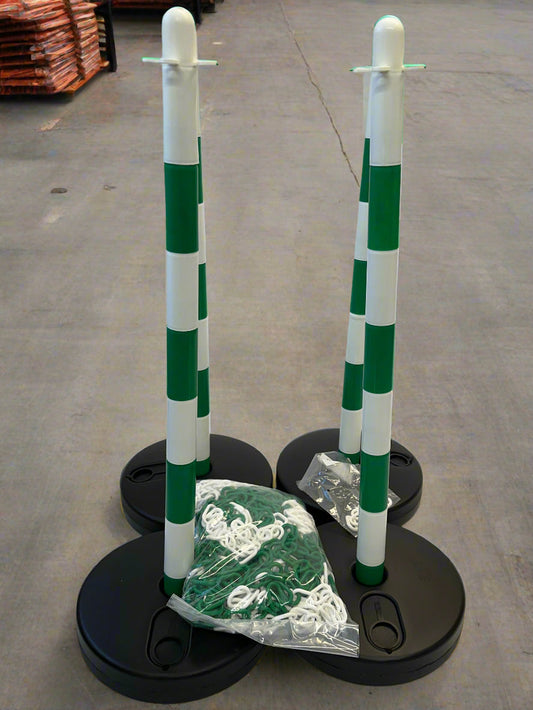 Post and Chain Kit - Green/White