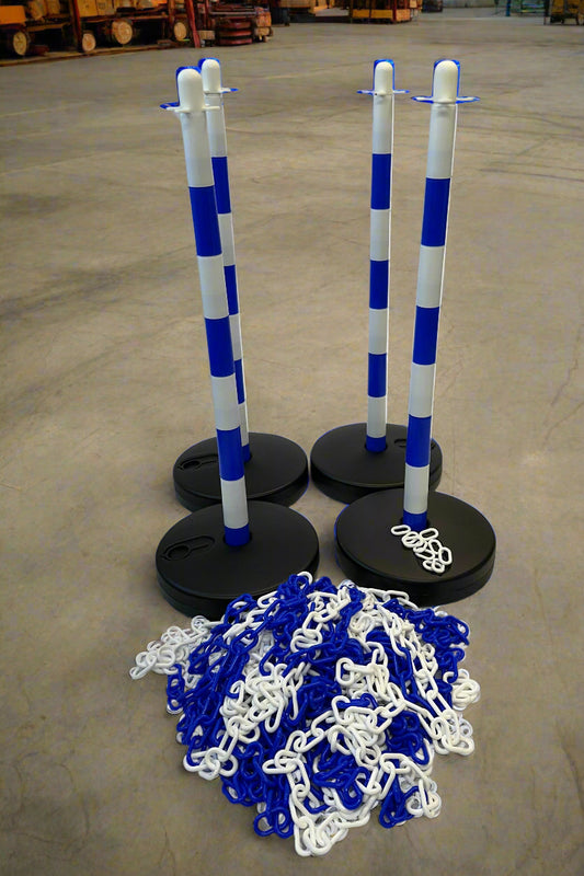 Post and Chain Kit - Blue and White
