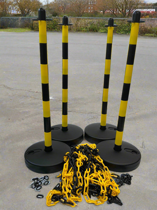 Post and Chain Kit - Yellow/Black