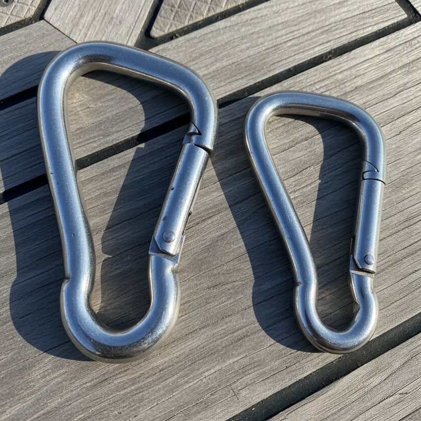 Carbine Hook  - Asymmetric - Stainless Steel