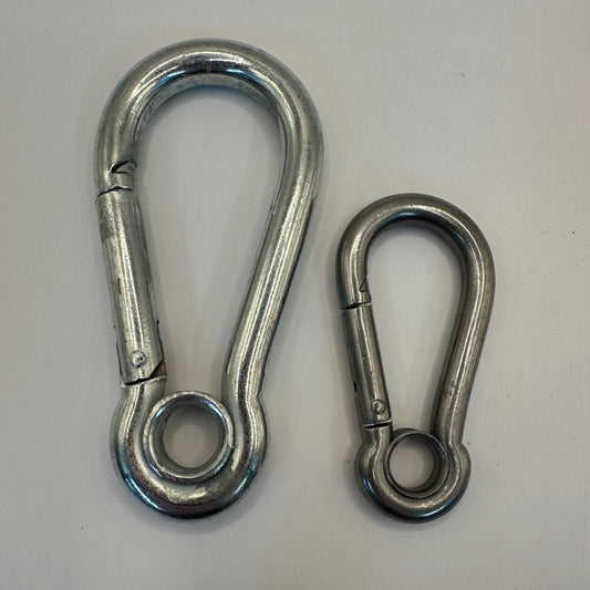 Carbine Hook with Eye - Zinc Plated