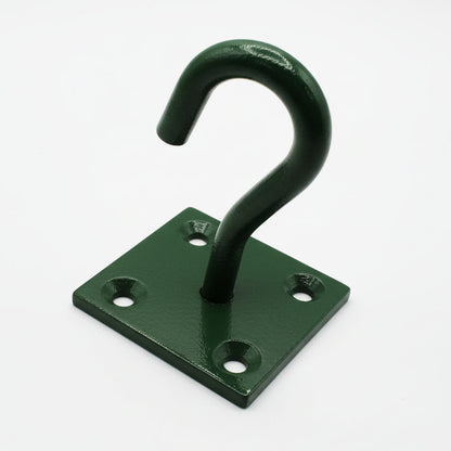 Green Powder Coated Hook on Plate