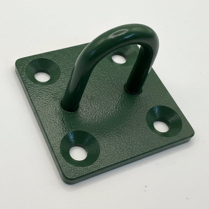 Green Epoxy Coated Steel Staple on Plate