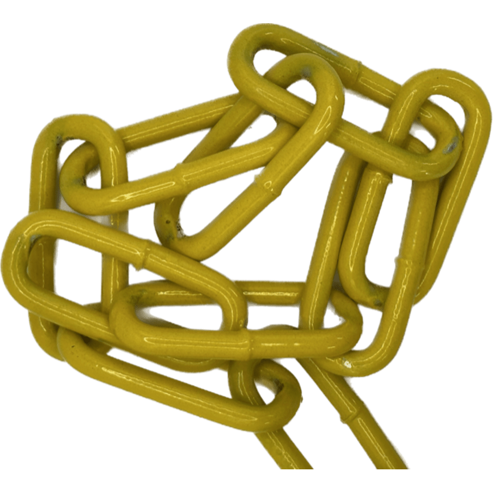 Buy 6 x 42 Welded Chain - Yellow Powder Coated by the metre (maximum ...