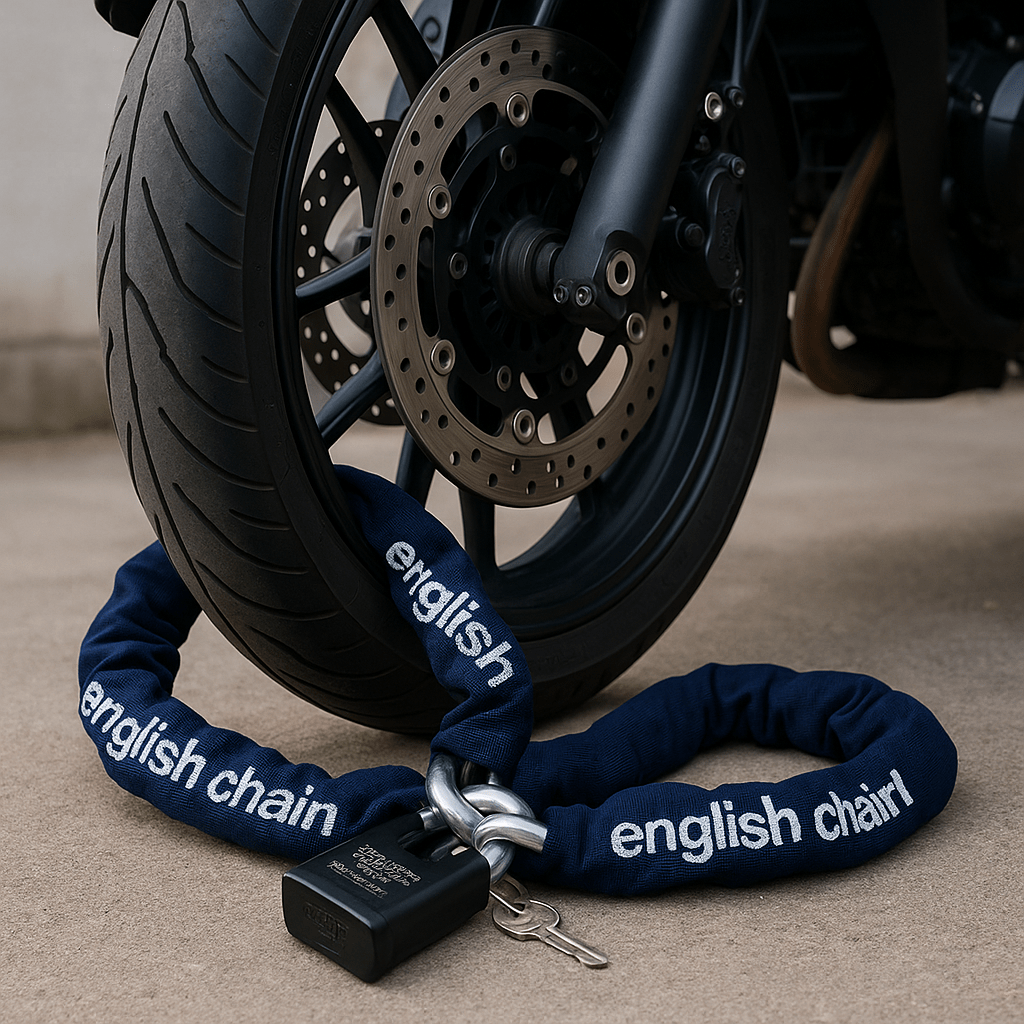 Securing Shackle Chain Security Chain & Steel Close Shackle Padlock for Motorbike, Bike ...