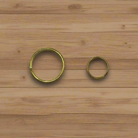 Polished Brass Split Key Rings