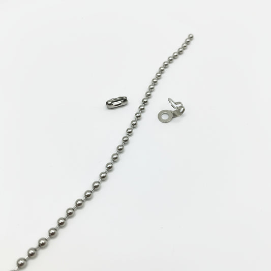 No. 6 (3.2mm) Ball Chain Kit (Chrome / Stainless Steel / Brass)