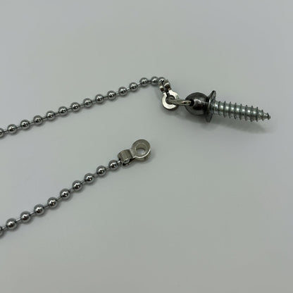 Chrome Plated 18" Woodscrew with ball Chain- Bath/ sink Assembly