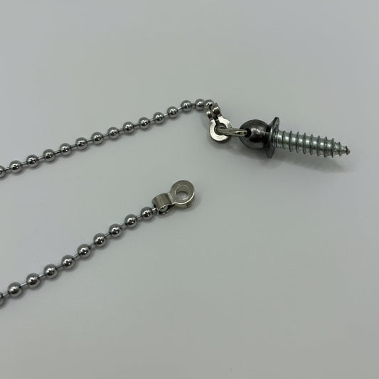 Chrome Plated 18" Woodscrew with ball Chain- Bath/ sink Assembly
