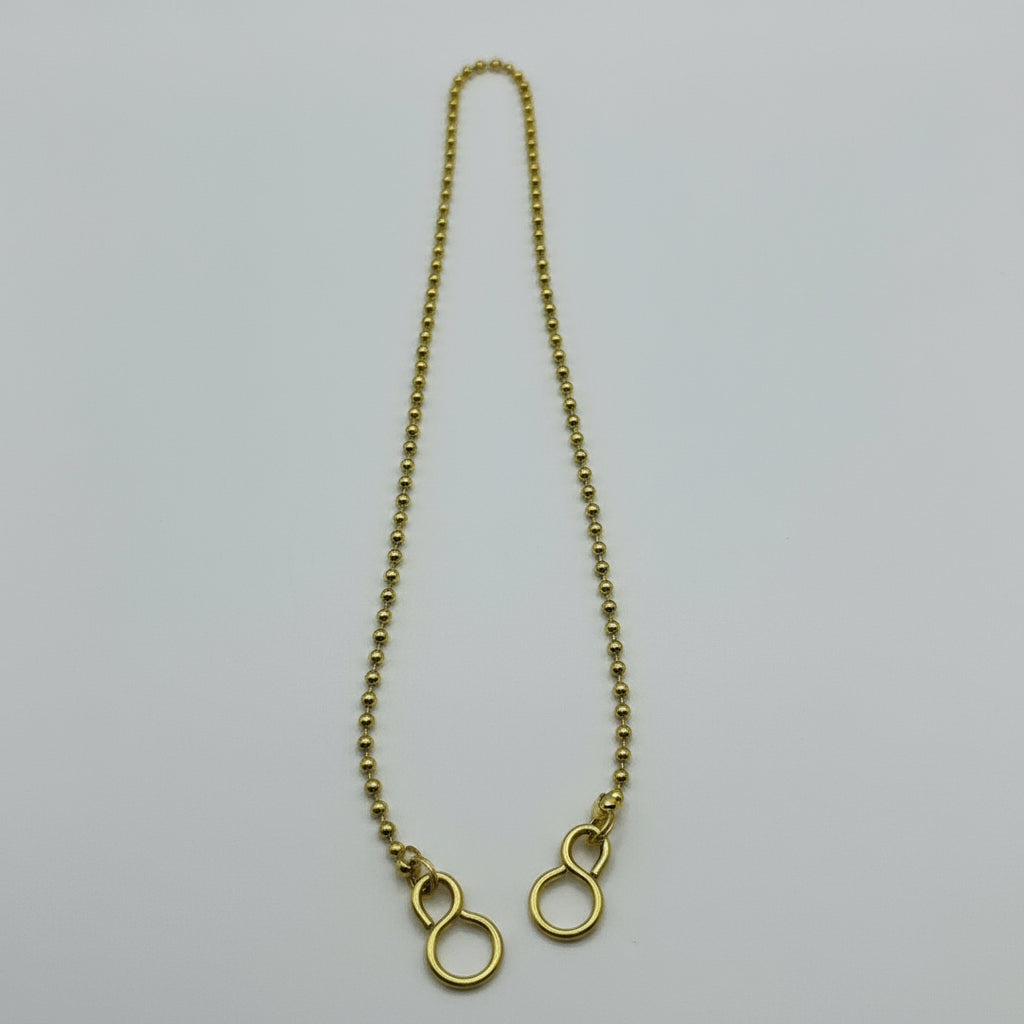 Brass Plated Ball Chain Bath Assembly with hooks