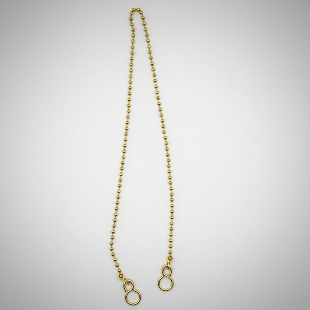 Brass Plated Ball Chain Bath Assembly with hooks