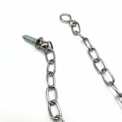 Chrome Plated 18" Woodscrew with Oval Chain- Bath/ sink Assembly