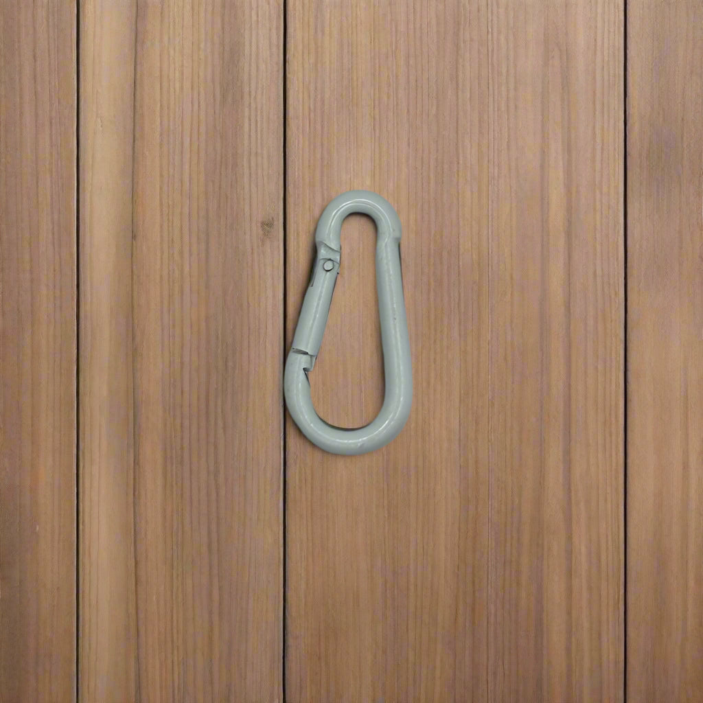 White Epoxy Coated Steel Carabiner Hooks