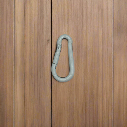 White Epoxy Coated Steel Carabiner Hooks