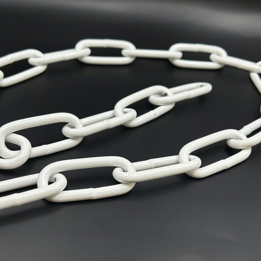 6 x 42 Welded Chain - White Powder Coated by the metre (maximum length 5m)