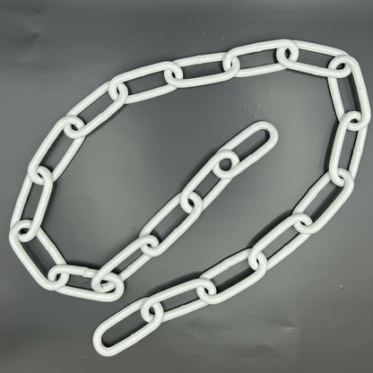 6 x 42 Welded Chain - White Powder Coated by the metre (maximum length 5m)