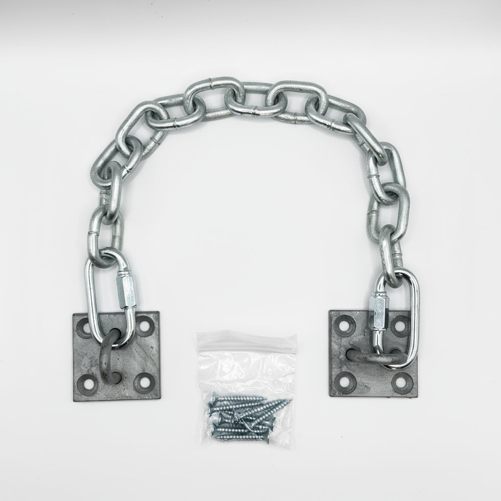 Staple on Plates + Hot Galvanised chain 15 links Kit