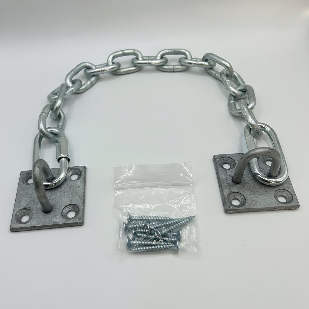 Staple on Plates + Hot Galvanised chain 15 links Kit