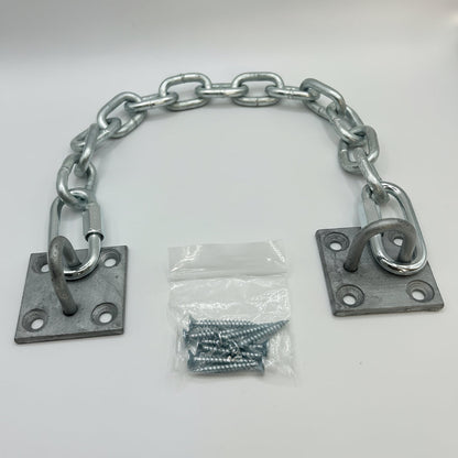 Staple on Plates + Hot Galvanised chain 15 links Kit