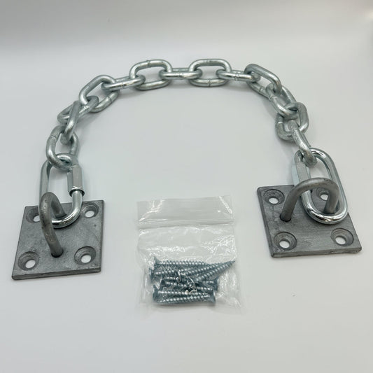 Staple on Plates + Hot Galvanised chain 15 links Kit