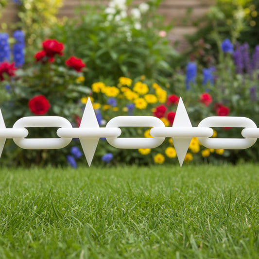 White Plastic Diamond Spiked Chain